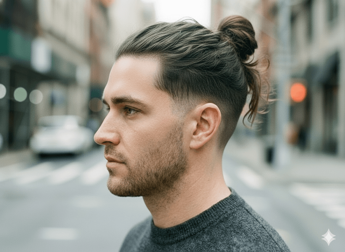 Low Taper Fade Long Hair significant length with clean tapered edges functional style, oval square heart faces art casual style