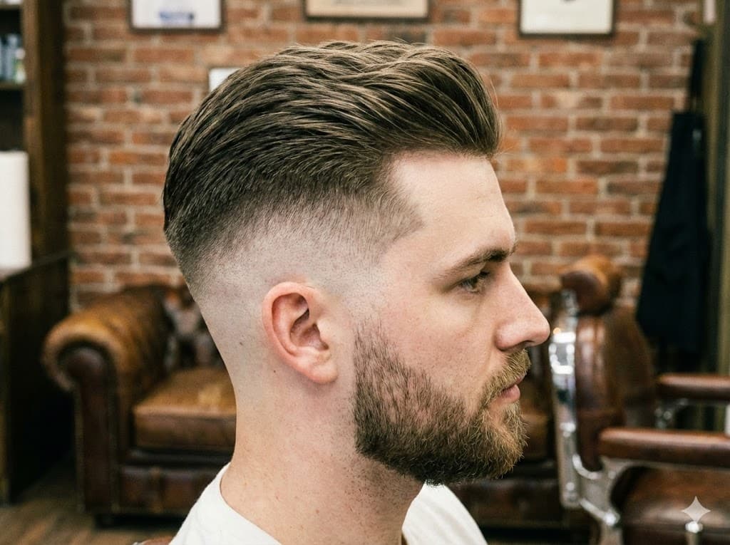 High Taper Fade aggressive fade near crown elongates face dramatically, round square faces sport avant-garde style